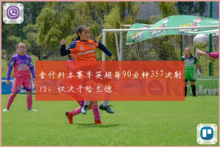 舍什科本赛季英超每90分钟357次射门，仅次于哈兰德